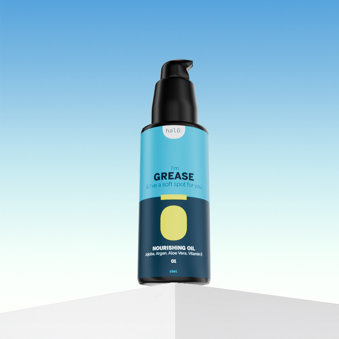 Grease: Superlight Pre-Shave Oil Halo Carehalo care, halocare, men's care, men's personal care, facewash for men, sunscreen for men