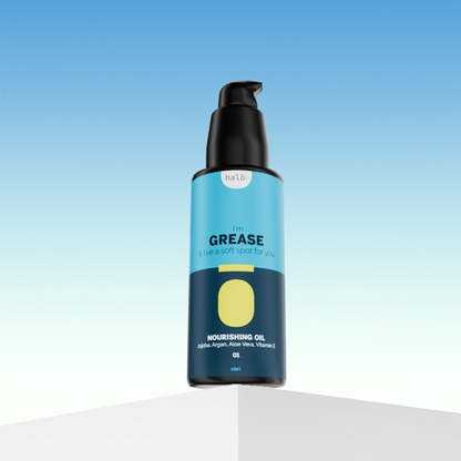 Grease: Superlight Pre-Shave Oil Halo Carehalo care, halocare, men's care, men's personal care, facewash for men, sunscreen for men