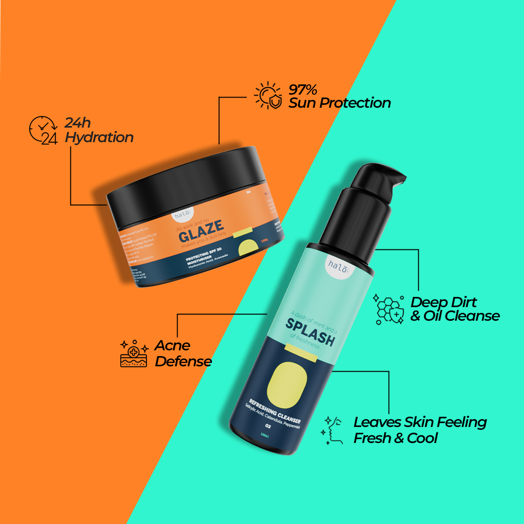 The Game Face Regime: Daily Essentials for Men Halo Carehalo care, halocare, men's care, men's personal care, facewash for men, sunscreen for men