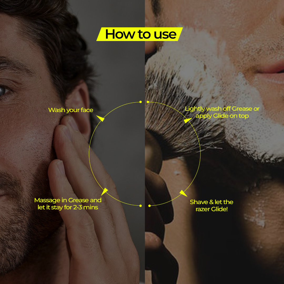 Pre-Shave Superstars : Pre-Shave Oil & Shaving Cream Kit Halo Carehalo care, halocare, men's care, men's personal care, facewash for men, sunscreen for men